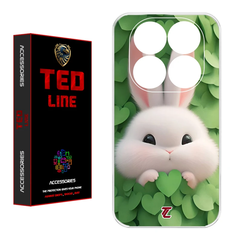 کاور تد لاین طرح خرگوش پشمالو 1109 مناسب برای گوشی موبایل شیائومی Redmi Note 14 Pro Plus 5G