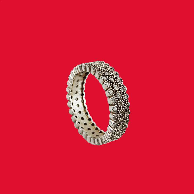 انگشتر نقره زنانه مدل پرنسس کد NG3723