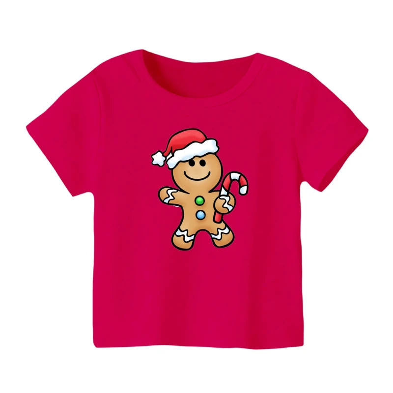 تی شرت آستین کوتاه بچگانه مدل بیسکوییت کریسمس کد 1