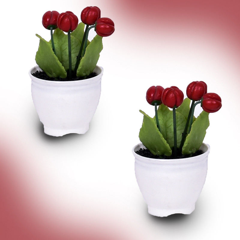 گلدان به همراه گل مصنوعی مدل میوه