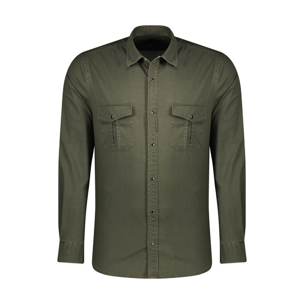 پیراهن آستین بلند مردانه پاتن جامه مدل 102721010222105 رنگ سبز 