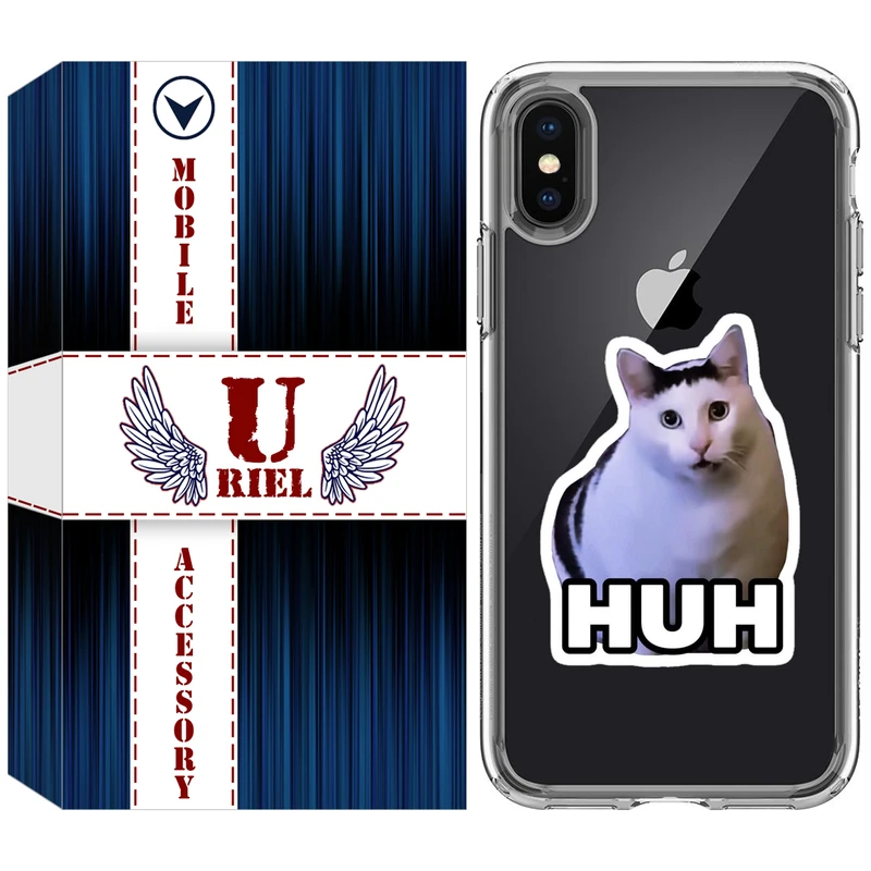 کاور یوریل مدل Clear کد 85 طرح HUH مناسب برای گوشی موبایل اپل iPhone X / XS