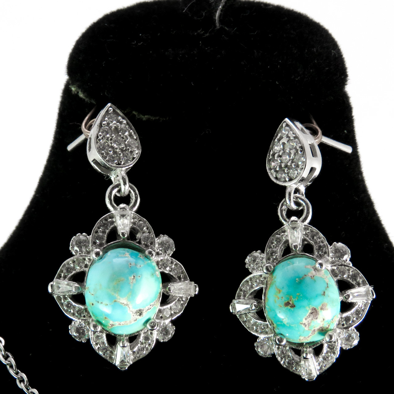 نیم ست نقره زنانه کد AV058