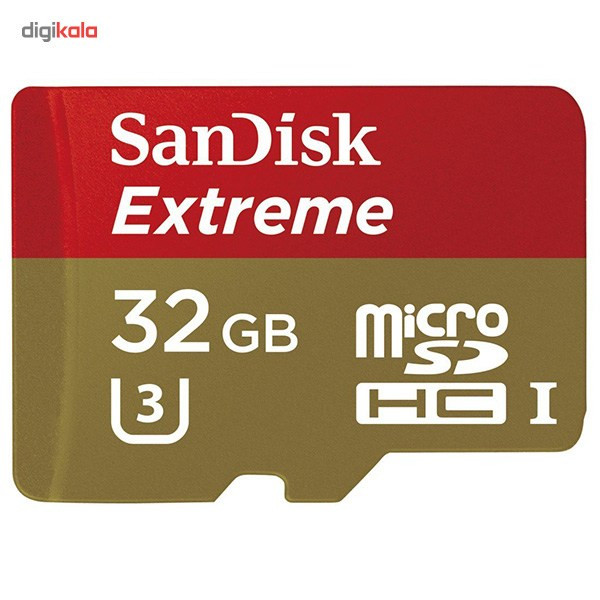 کارت حافظه سن دیسک adapter+MicroSDHC UHS-I U3 32GB 3