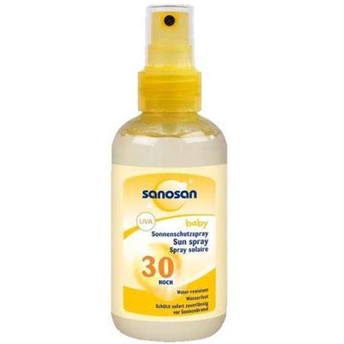 اسپری ضد آفتاب کودک سانوسان مدل Baby Sun Spray Spf30 حجم 150 میلی لیتر
