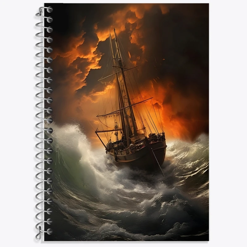 دفتر لغت 50 برگ خندالو طرح کشتی کد F1387