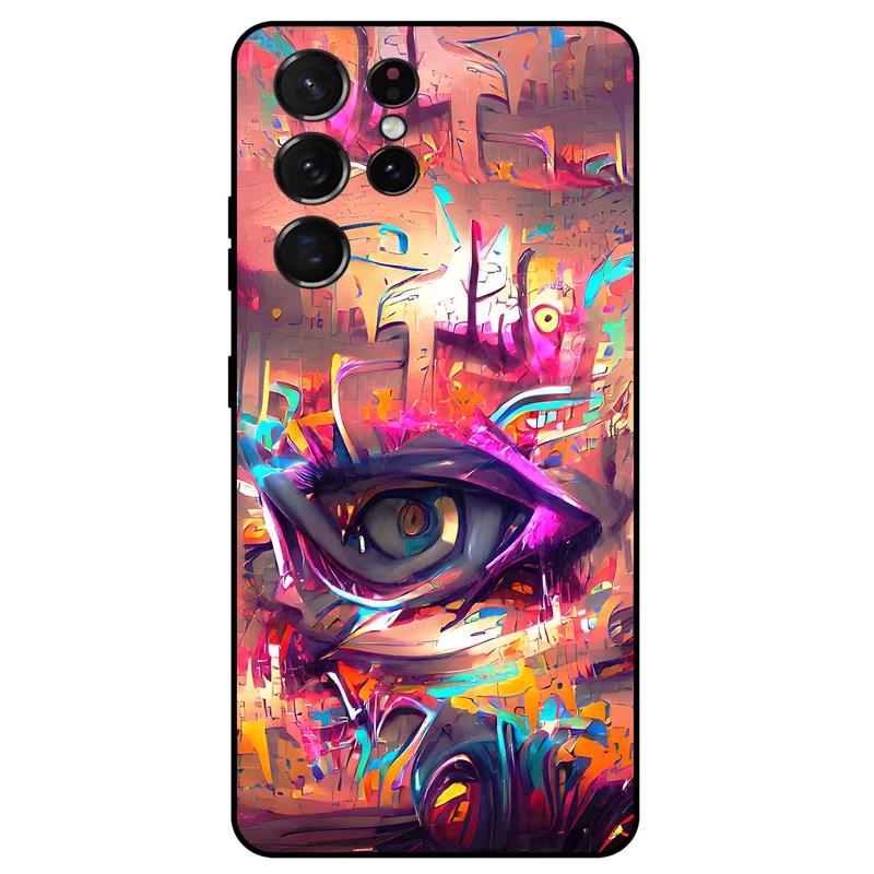 کاور مگافون طرح چشم مدل 2823 مناسب برای گوشی موبایل سامسونگ Galaxy S21 Ultra 5G         