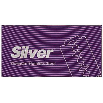 تیغ یدک سنتی سیلور مدل Platinum Stainless Steel Double Edge بسته 10 عددی