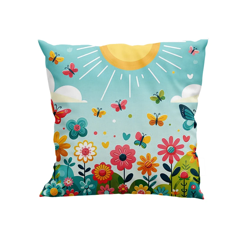 کوسن کودک پاد آفرین مدل گل و پروانه کد DKK1184