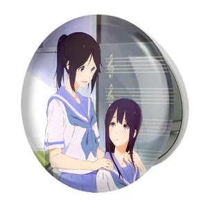 آینه جیبی خندالو طرح کاساکی و میزور انیمه لیز و پرنده آبی مدل تاشو کد 23820 