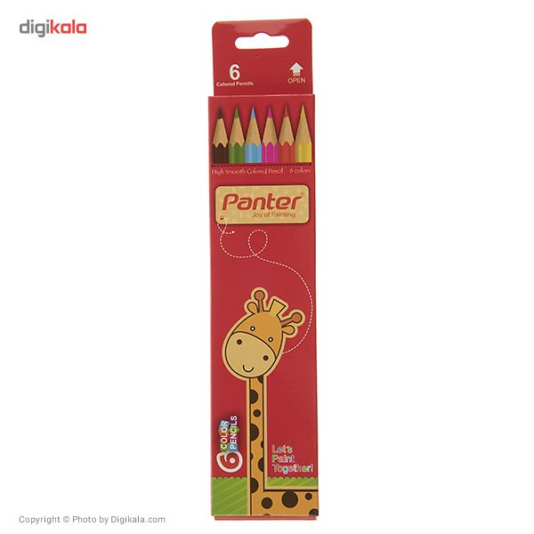 مداد رنگی 6 رنگ پنتر