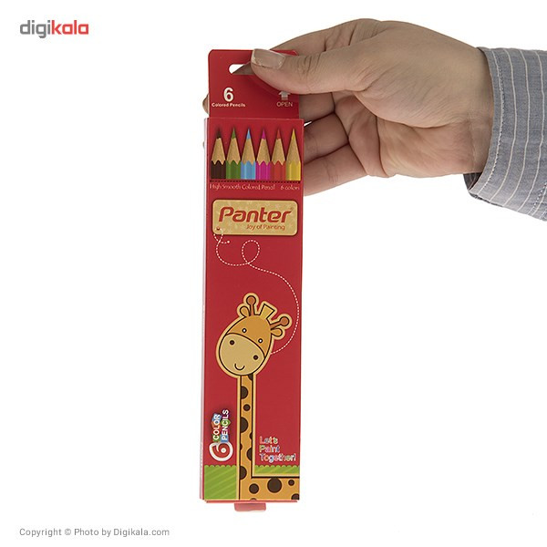 مداد رنگی 6 رنگ پنتر