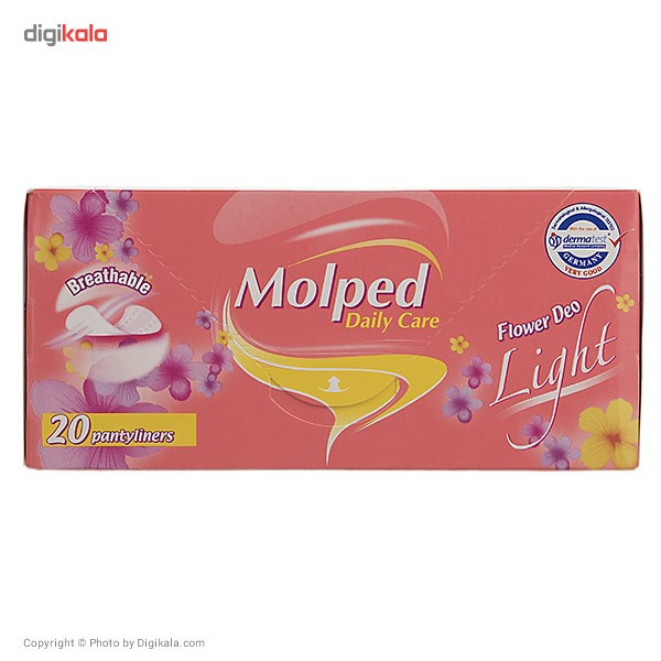 پد روزانه مولپد سری Daily Care مدل Flower Deo Light بسته 20 عددی