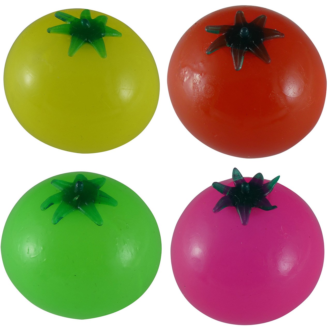 توپ بازی ضد استرس مدلSmall Leafy Tomatoes بسته 4 عددی