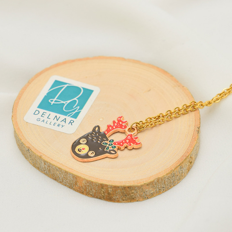 گردنبند دخترانه دلنار گالری مدل گوزن کریسمس