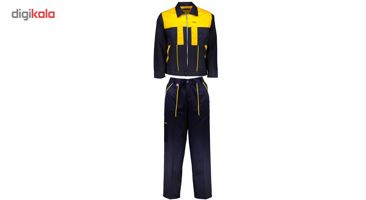 کاپشن و شلوار مهندسی سبلان مدل زرد سرمه ای