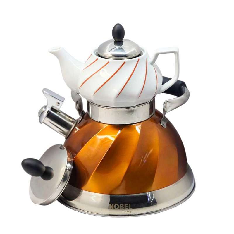 ست کتری و قوری نوبل مدل سوتی کد 5397 گنجایش کتری 3 لیتر گنجایش قوری 0.75 لیتر