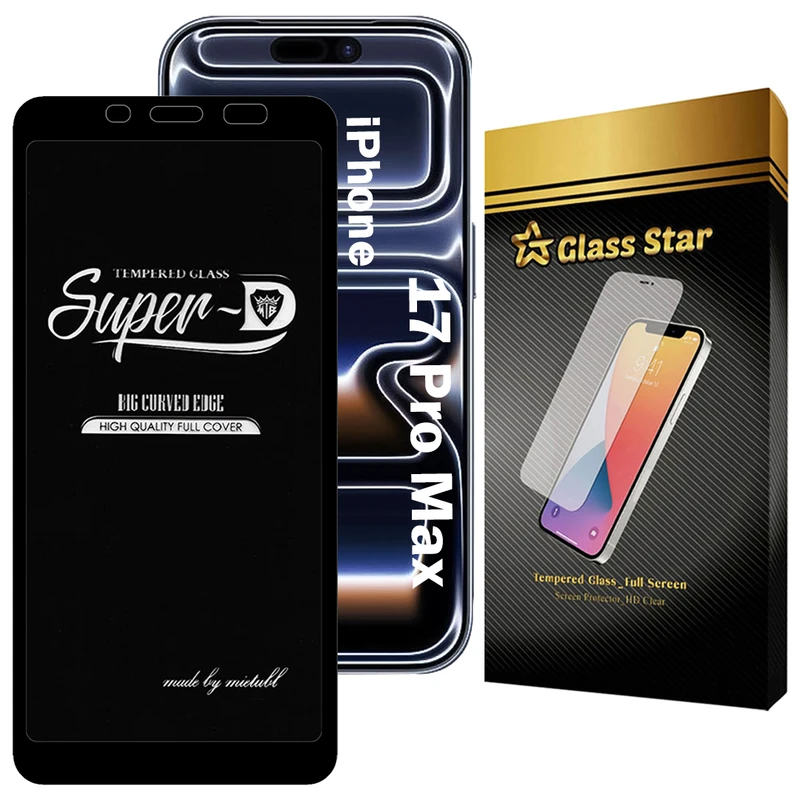 محافظ صفحه نمایش گلس استار مدل SUPERDNS مناسب برای گوشی موبایل اپل iPhone 17 Pro Max