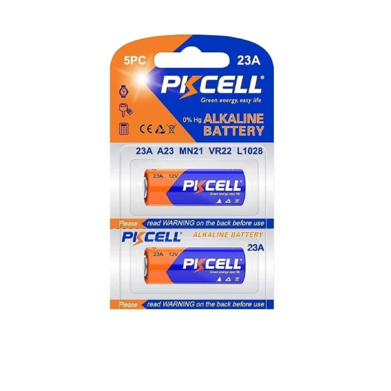 باتری 23A پی‌کی سل مدل Alkaline 12V 23A MN21 VR22 L1028 مجموعه 2 عددی