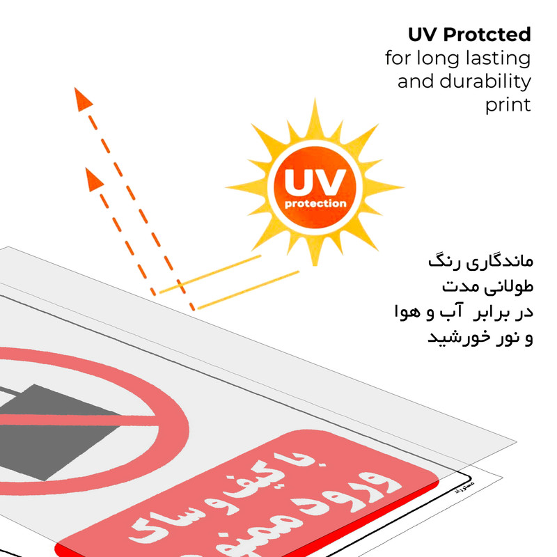 برچسب ایمنی مستر راد طرح با کیف و ساک ورود ممنوع مدل HSE-OSHA-0002