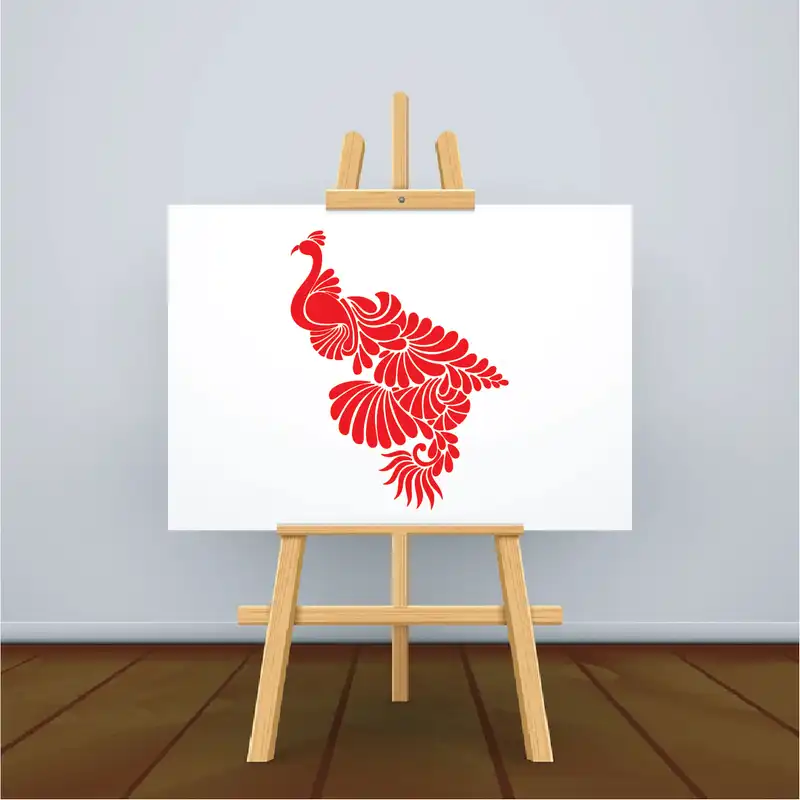 شابلون طرح طاووس 3 کد30cm