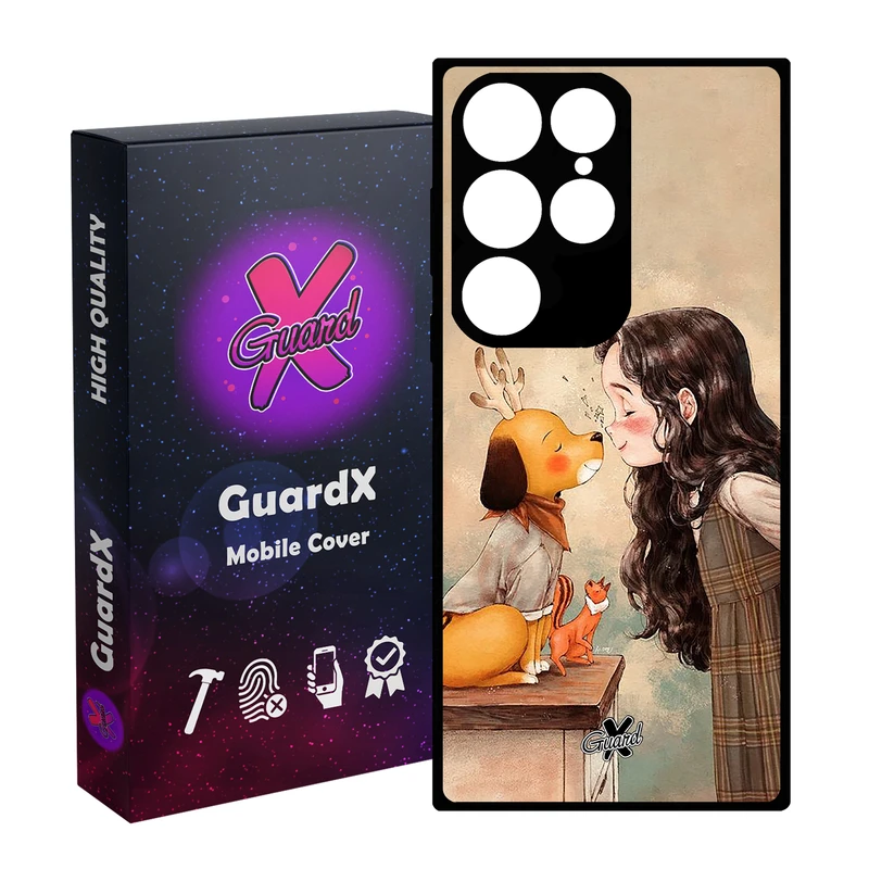 کاور گارد ایکس طرح Girl مدل Glass10323 مناسب برای گوشی موبایل سامسونگ Galaxy S24 Ultra