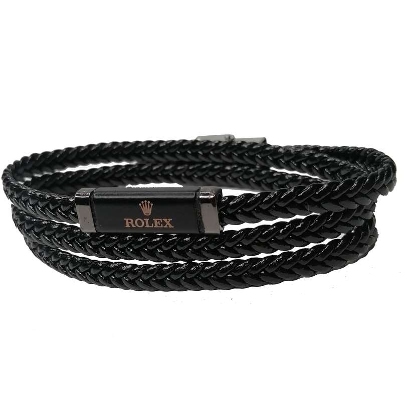 دستبند مردانه مدل چرم سه دور