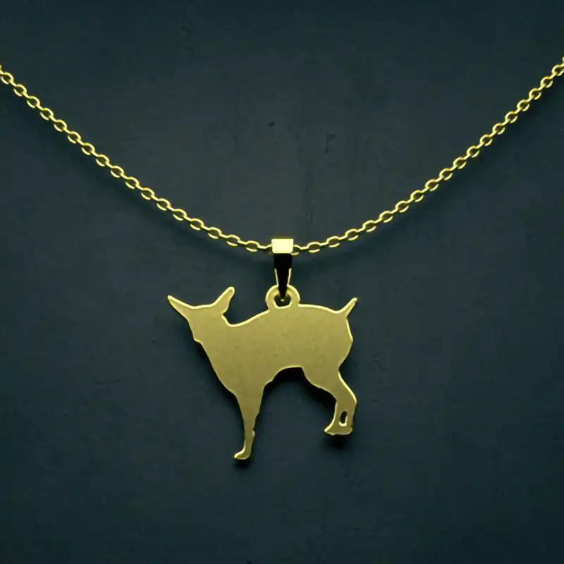 گردنبند طلا 18 عیار زنانه مدوپد مدل سگ کد J3-1-1277