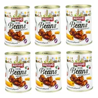 کنسرو لوبیا چیتی و پاستا ماهوند - 350 گرم مجموعه شش عددی