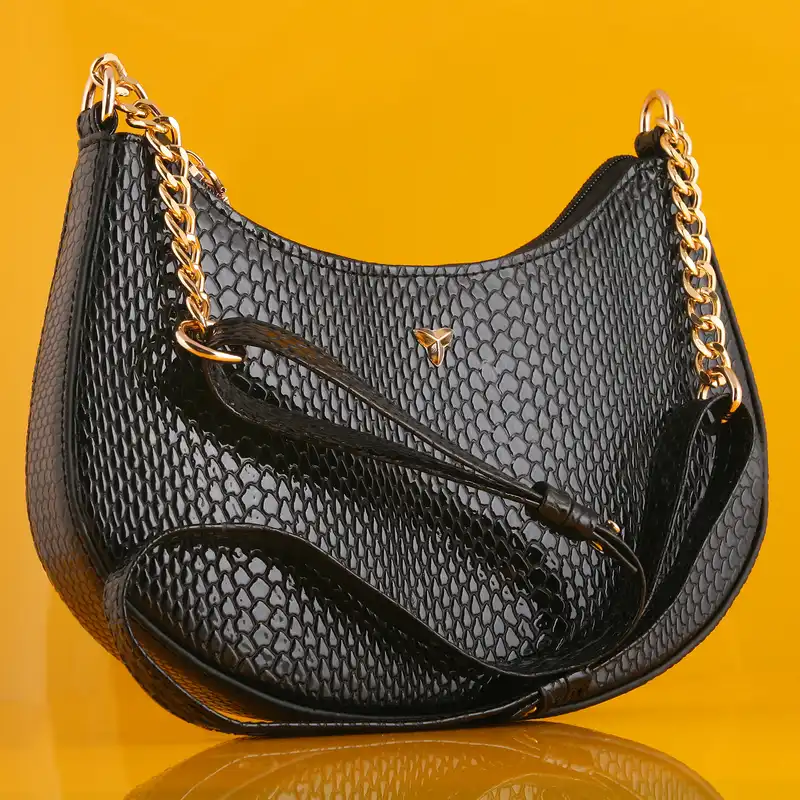 کیف دوشی زنانه چرم یلسان مدل دلسا کد DLSA-077-MRV