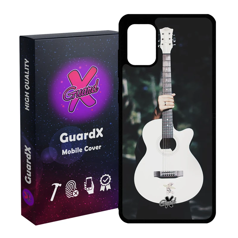 کاور گارد ایکس طرح گیتار مدل Glass10263 مناسب برای گوشی موبایل سامسونگ Galaxy A31