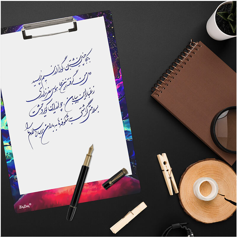 تخته شاسی زیگ زاگ مدل وایت برد طرح ریکی و مورتی کد 7319 سایز A4