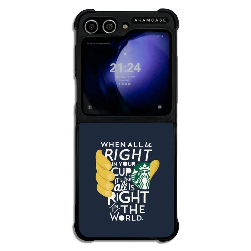 کاور آکام مدل AMC-WSGZFLIP5-STARBUCKS-31 مناسب برای گوشی موبایل سامسونگ Galaxy Z Flip 5