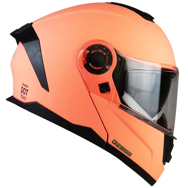 کلاه کاسکت فک متحرک لائوس مدل Matt coral کد 2176