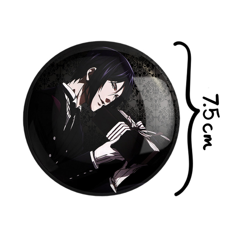آینه جیبی خندالو مدل سباستین انیمه خادم سیاه Black Butler  کد 16348