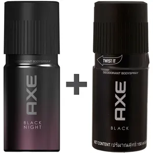 پک اسپری مردانه اکس مدل Black Night و Black Deodorant حجم 150 میلی لیتر