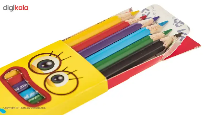 مداد رنگی 6 رنگ آریا مدل 3011