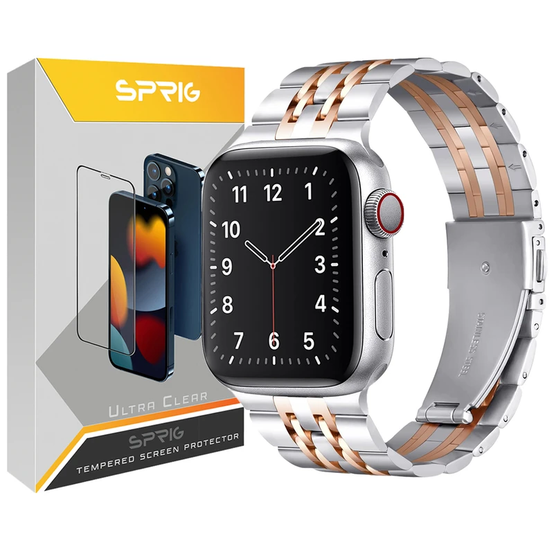 بند اسپریگ مدل 7Bid SLV مناسب برای اپل واچ 42 / 44 / 45 / 49 میلی متر