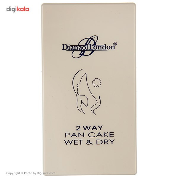 پنکیک دایانا آف لاندن سری 2Way Pan Cake Wet and Dry مدل Ivory Beige شماره 112