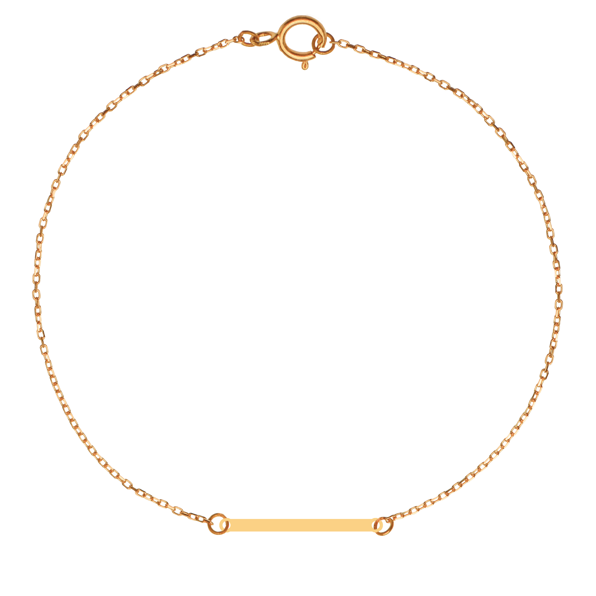 پابند طلا 18 عیار زنانه کرابو مدل مستطیل مینیمال کد Kr2155