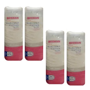 پنبه هیدروفیل بوژان مدل Cotton وزن 50 گرم مجموعه 4 عددی