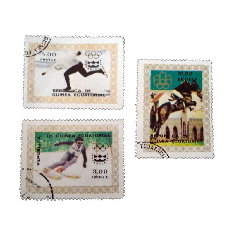 تمبر یادگاری مدل ورزشی کد bc-1828 مجموعه 3 عددی