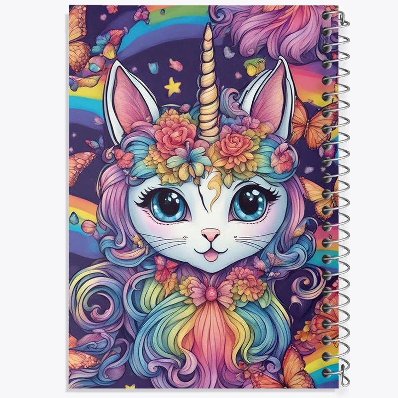 دفتر لیست خرید 50 برگ خندالو طرح گربه تک شاخ کد N1998