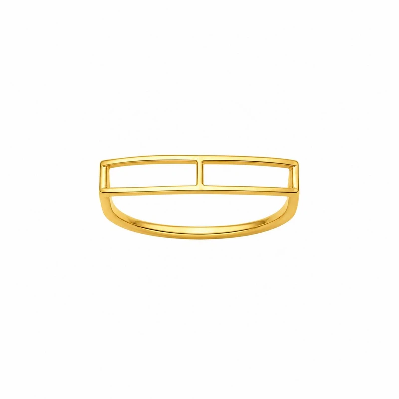 انگشتر طلا 18 عیار زنانه مان گالری مدل خطی کد R-200267 