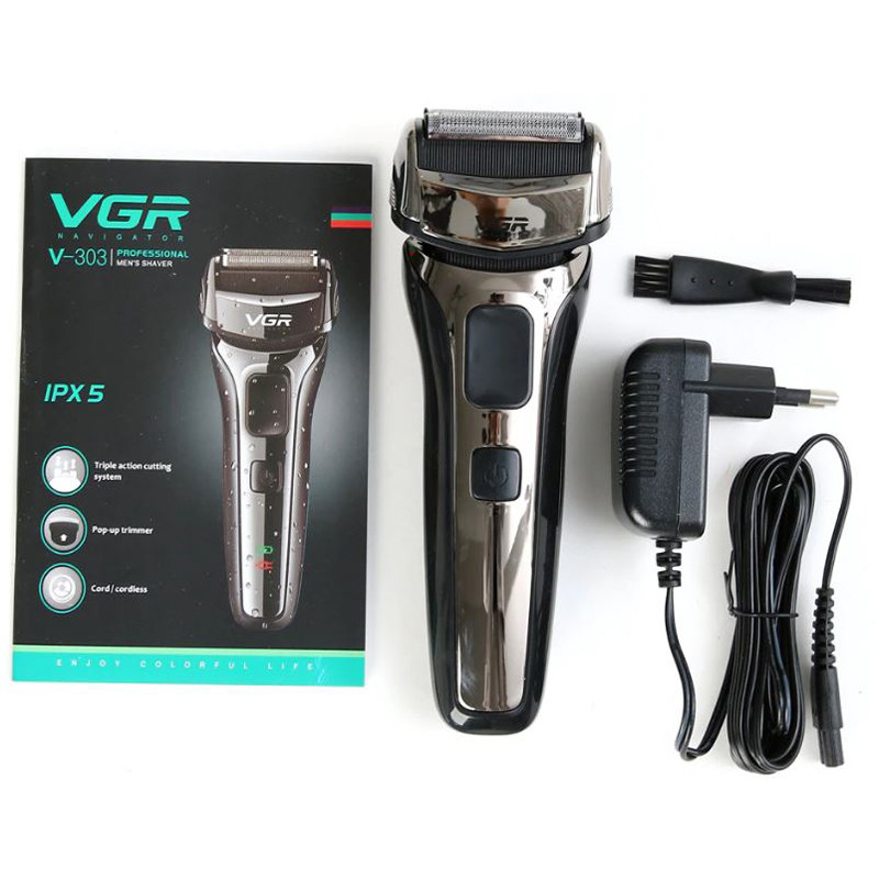 ماشین اصلاح موی صورت وی جی ار مدل V-303 ماشین اصلاح موی صورت وی جی ار مدل V-303