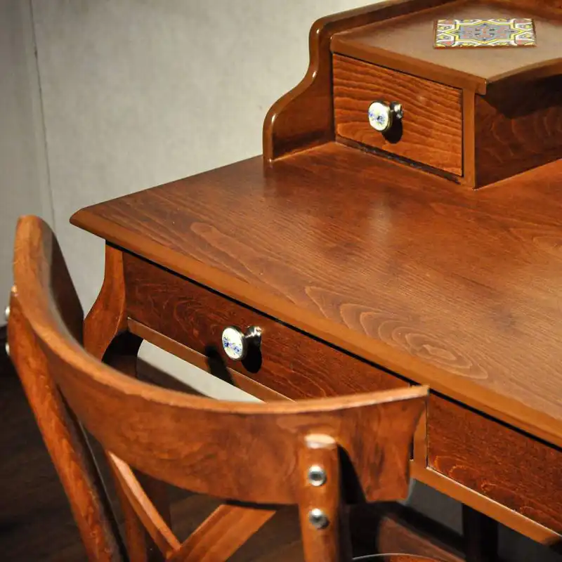 ست میز تحریر و صندلی هفت رج مدل 4 کشو