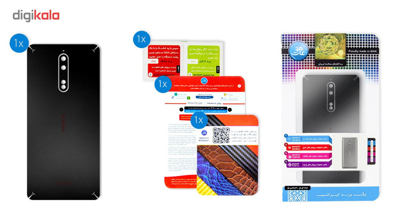 برچسب پوششی ماهوت مدل Black-color-shades Special مناسب برای گوشی Nokia 8