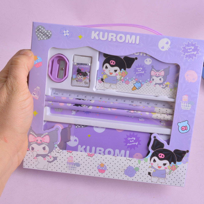 بسته لوازم تحریر مدل کرومی طرح سانریو مجموعه 7 عددی