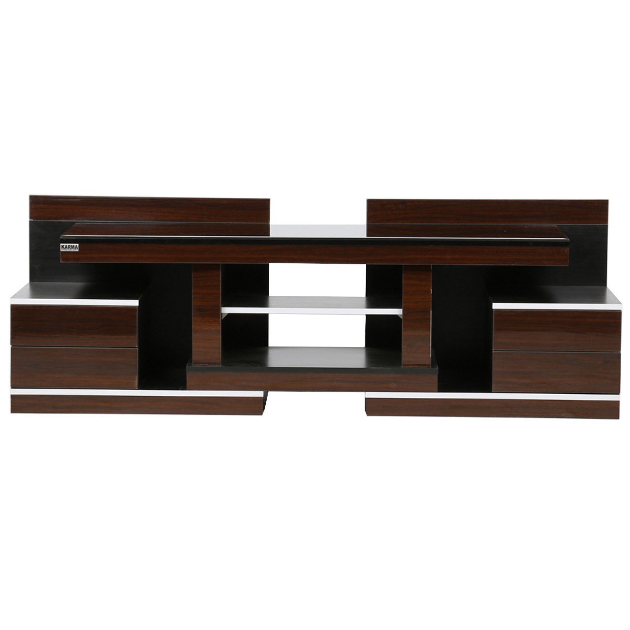 میز تلویزیون کارما چوب مدل M103 رنگ قهوه‌ای