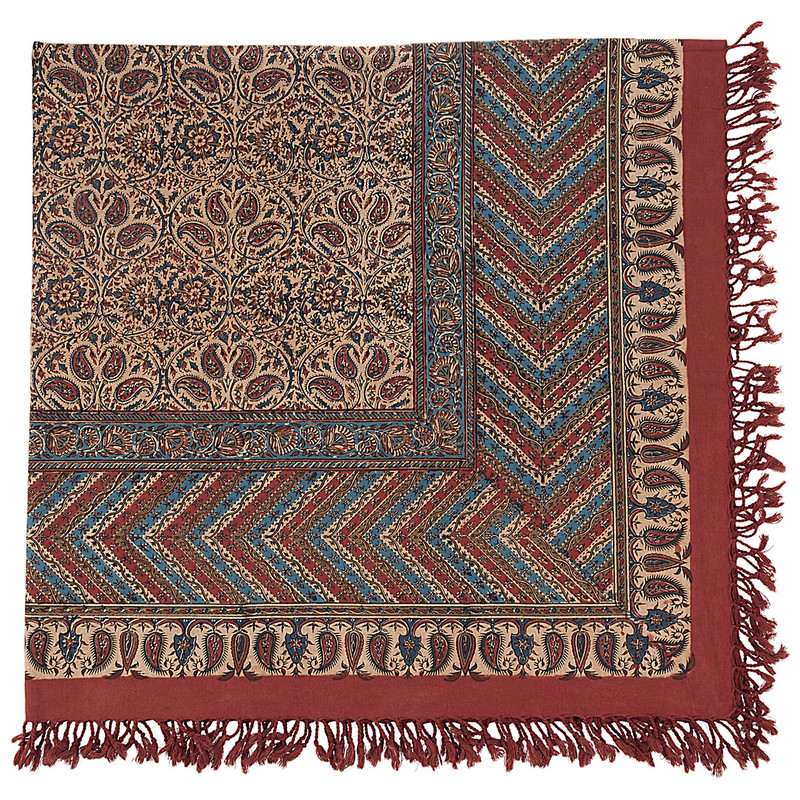 سفره قلمکار ممتاز اثر زابلیان طرح 24 سایز 100 × 100 سانتی متر